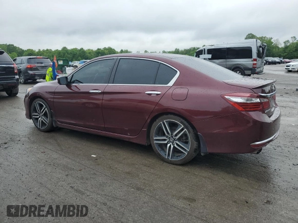 2016 Honda Accord Sport with VIN 1HGCR2F55GA021501, listed as a Copart auction lot 57468795 with 82,613 mi miles and Salvage title. Bid and sale history available at DreamBid. Image 2.
