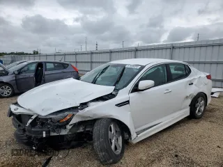 2014 Kia Optima LX z VIN 5XXGM4A71EG345405, wystawiony jako Copart lot #57838595 z przebiegiem 105 344 mil mil oraz Szkoda całkowita • Salvage title. Historia ofert i sprzedaży dostępna na DreamBid. Obrazek 1.