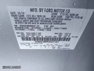 2014 Ford Flex SE with VIN 2FMGK5B89EBD27507, listed as a IAAI auction lot 41772422 with 156,614 mi miles. Bid and sale history available at carsss.com. Image 9.