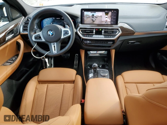 2024 BMW X4 M40i with VIN 5UX43DT00R9T40316, listed as a Copart auction lot 46582885 with 9,335 mi miles and Salvage Title. Bid and sale history available at carsss.com. Image 8.
