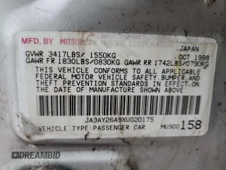 1999 Mitsubishi Mirage DE z VIN JA3AY26A9XU020175, wystawiony jako Copart lot #78718613 z przebiegiem 265 514 mil mil oraz Czysty tytuł • Clean title. Historia ofert i sprzedaży dostępna na DreamBid. Obrazek 13.