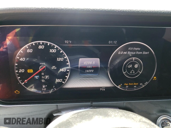 2020 Mercedes-Benz E-Class E 350 with VIN W1KZF8DB2LA768292, listed as a Copart auction lot 58987824 with 14,099 mi miles and Salvage Title. Bid and sale history available at carsss.com. Image 9.