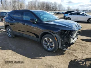 2023 Chevrolet Blazer LT with VIN 3GNKBHR49PS122308, listed as a Copart auction lot 49988235 with 16,654 mi miles and Salvage title. Bid and sale history available at DreamBid. Image 4.