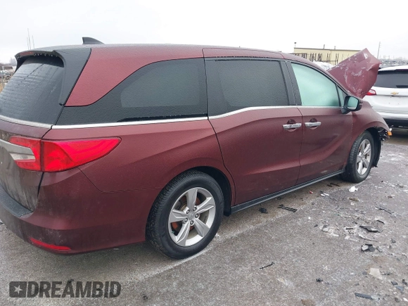 2020 Honda Odyssey EX-L with VIN 5FNRL6H75LB045105, listed as a IAAI auction lot 41499974 with 90,469 mi miles. Bid and sale history available at carsss.com. Image 4.
