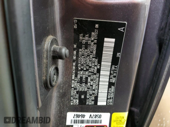 2013 Toyota Sienna XLE with VIN 5TDDK3DC7DS066193, listed as a Copart auction lot 50523625 with 154,515 mi miles and Clean Title. Bid and sale history available at DreamBid. Image 13.