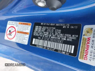 2013 Subaru BRZ Limited with VIN JF1ZCAC18D1610047, listed as a IAAI auction lot 41158448 with 74,437 mi miles. Bid and sale history available at carsss.com. Image 9.