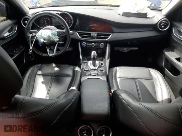2020 Alfa Romeo Giulia with VIN ZARFANAN6L7633117, listed as a Copart auction lot 56212575 with 57,052 mi miles and Salvage title. Bid and sale history available at DreamBid. Image 8.