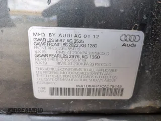 2012 Audi Q5 Premium Plus with VIN WA1DKAFP7CA078449, listed as a Copart auction lot 50728455 with 118,509 mi miles and Salvage title. Bid and sale history available at DreamBid. Image 14.