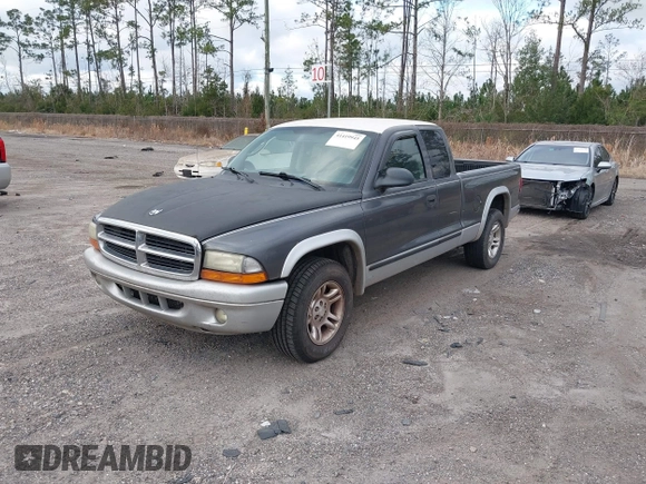 2003 Dodge Dakota SLT with VIN 1D7HL42N63S100130, listed as a IAAI auction lot 41419945 with 185,326 mi miles. Bid and sale history available at carsss.com. Image 2.