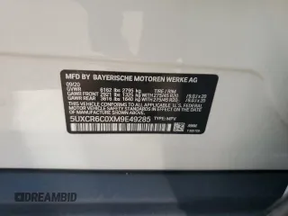 2021 BMW X5 xDrive40i z VIN 5UXCR6C0XM9E49285, wystawiony jako Copart lot #60897325 z przebiegiem 57 314 mil mil oraz Szkoda całkowita • Salvage title. Historia ofert i sprzedaży dostępna na DreamBid. Obrazek 14.