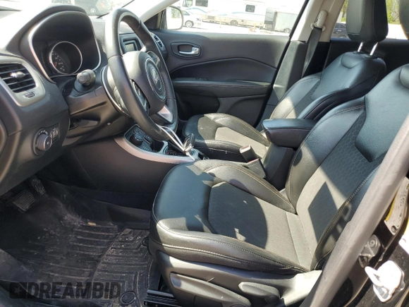 2018 Jeep Compass Altitude with VIN 3C4NJDBBXJT220422, listed as a Copart auction lot 53780225 with 93,004 mi miles and Salvage title. Bid and sale history available at DreamBid. Image 7.