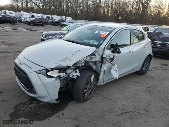 2020 Toyota Yaris Hatchback LE with VIN 3MYDLBJV9LY702215, listed as a Copart auction lot 88324635 with 93,027 mi miles and Salvage Title. Bid and sale history available at carsss.com. Image 1.