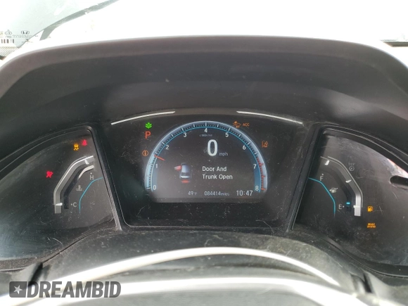 2019 Honda Civic LX with VIN 19XFC2F61KE009602, listed as a Copart auction lot 45585045 with 84,414 mi miles and Salvage Title. Bid and sale history available at DreamBid. Image 9.