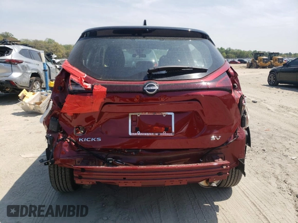 2024 Nissan Kicks SV with VIN 3N1CP5CVXRL560219, listed as a Copart auction lot 53769305 with 2,071 mi miles and Salvage Title. Bid and sale history available at DreamBid. Image 6.