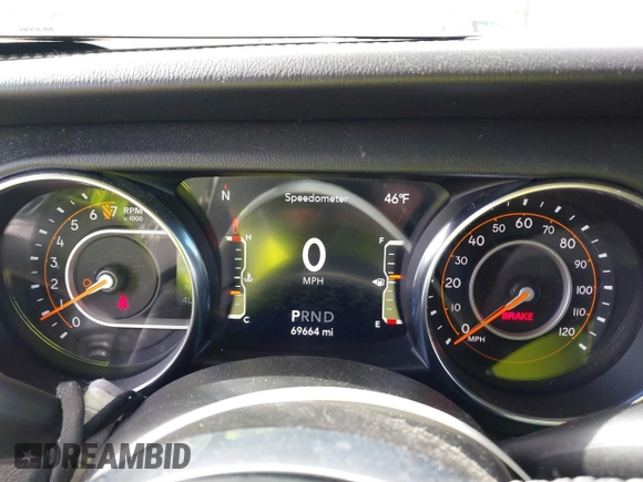 2020 Jeep Gladiator Overland with VIN 1C6HJTFG1LL107641, listed as a IAAI auction lot 41847586 with 69,664 mi miles and . Bid and sale history available at DreamBid. Image 7.