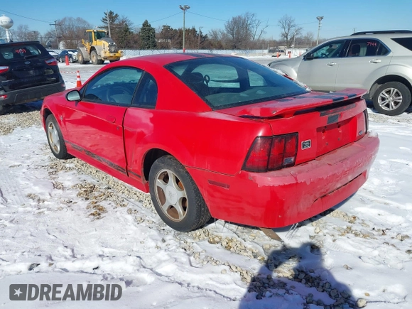 2002 Ford Mustang Standard with VIN 1FAFP40432F223851, listed as a IAAI auction lot 41639783 with 131,758 mi miles. Bid and sale history available at carsss.com. Image 3.