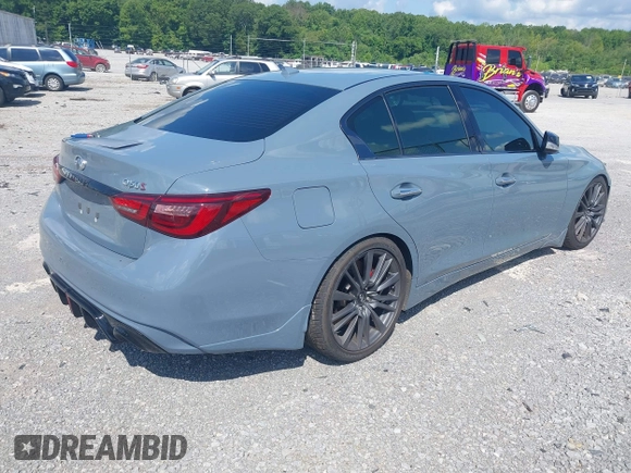 2022 Infiniti Q50 Red Sport 400 z VIN JN1FV7DP5NM370262, wystawiony jako IAAI lot #42727552 z przebiegiem 58 430 mil mil oraz . Historia ofert i sprzedaży dostępna na DreamBid. Obrazek 4.