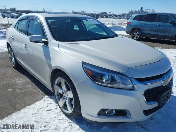 2014 Chevrolet Malibu LTZ with VIN 1G11J5SX5EF215539, listed as a IAAI auction lot 41636911 with 110,484 mi miles. Bid and sale history available at carsss.com. Image 1.