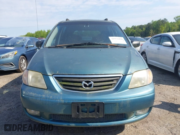 2001 Mazda MPV DX with VIN JM3LW28G610200849, listed as a IAAI auction lot 41974490 with 228,914 mi miles. Bid and sale history available at carsss.com. Image 6.