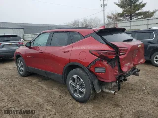 2024 Chevrolet Blazer LT with VIN 3GNKBHR43RS165920, listed as a Copart auction lot 51974995 with 11,871 mi miles and Salvage Title. Bid and sale history available at carsss.com. Image 2.