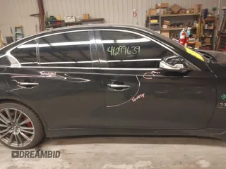 2017 Infiniti Q50 Red Sport 400 with VIN JN1FV7AR8HM870121, listed as a IAAI auction lot 41299639 with 110,302 mi miles. Bid and sale history available at carsss.com. Image 14.