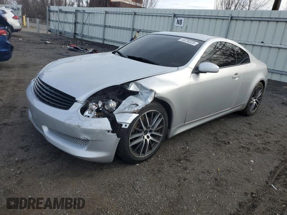2006 Infiniti G35 Coupe with VIN JNKCV54EX6M709469, listed as a Copart auction lot 49238325 with 162,013 mi miles and Salvage Title. Bid and sale history available at carsss.com. Image 1.