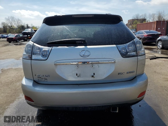 2007 Lexus RX 350 with VIN 2T2HK31U17C032886, listed as a Copart auction lot 54188485 with 240,559 mi miles and Salvage Title. Bid and sale history available at DreamBid. Image 6.