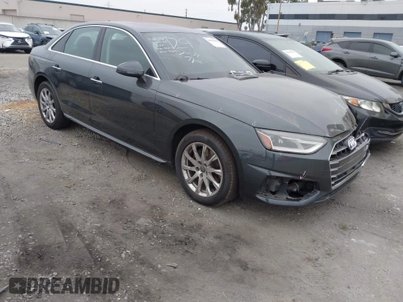 2020 Audi A4 Premium z VIN WAUGMAF46LN004092, wystawiony jako IAAI lot #42078484 z przebiegiem 53 273 mil mil oraz . Historia ofert i sprzedaży dostępna na DreamBid. Obrazek 1.