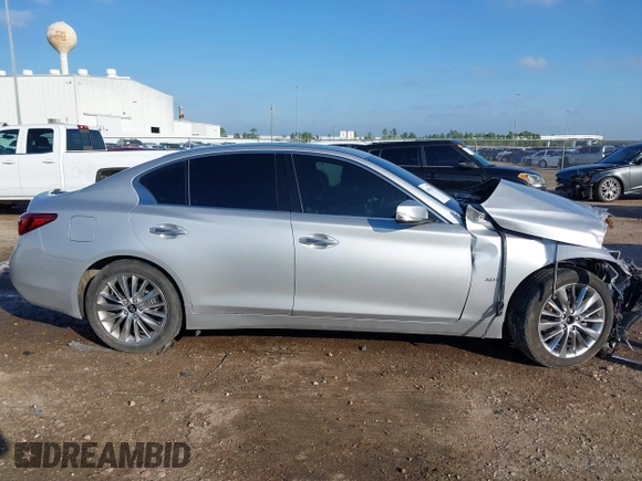 2020 Infiniti Q50 with VIN JN1EV7AR1LM255608, listed as a IAAI auction lot 40996273 with 89,540 mi miles and . Bid and sale history available at DreamBid. Image 14.