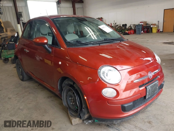 2014 FIAT 500 Pop with VIN 3C3CFFAR7ET283040, listed as a IAAI auction lot 41851762 with 50,260 mi miles. Bid and sale history available at carsss.com. Image 1.