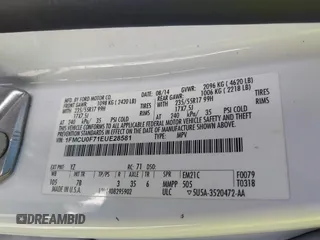 2014 Ford Escape S с VIN 1FMCU0F71EUE28581, выставлен на аукционе IAAI как лот 42335102 с пробегом 228 311 миль миль и . История ставок и продаж доступна на DreamBid. Изображение 9.