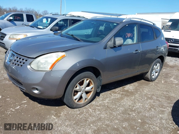 2009 Nissan Rogue SL with VIN JN8AS58V89W165501, listed as a IAAI auction lot 41830897 with 180,000 mi miles. Bid and sale history available at carsss.com. Image 2.