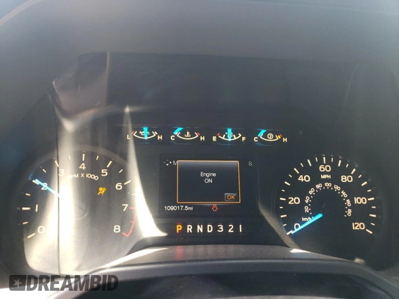 2016 Ford F-150 XL with VIN 1FTMF1C87GFA30501, listed as a Copart auction lot 60469575 with 109,017 mi miles and Salvage title. Bid and sale history available at DreamBid. Image 9.