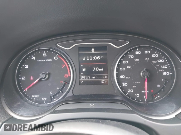 2016 Audi A3 2.0T Premium Plus with VIN WAU38LFF7G1008620, listed as a IAAI auction lot 42031906 with 109,179 mi miles. Bid and sale history available at carsss.com. Image 7.