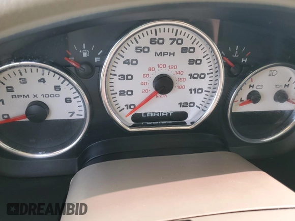 2007 Ford F-150 XLT with VIN 1FTPW14V77FA32993, listed as a Copart auction lot 55674595 with 288,892 mi miles and Salvage title. Bid and sale history available at DreamBid. Image 9.