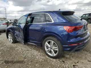 2023 Audi Q3 S line Premium Plus with VIN WA1EECF33P1037116, listed as a Copart auction lot 47653765 with 5,702 mi miles and Salvage title. Bid and sale history available at DreamBid. Image 2.