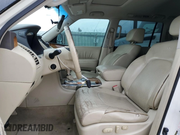 2011 Infiniti QX56 7-passenger with VIN JN8AZ2NF1B9500206, listed as a Copart auction lot 54245325 with 189,438 mi miles and Salvage Title. Bid and sale history available at carsss.com. Image 7.