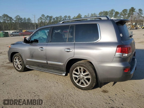 2015 Lexus LX 570 with VIN JTJHY7AX9F4166130, listed as a Copart auction lot 43653595 with 105,108 mi miles and Salvage Title. Bid and sale history available at DreamBid. Image 2.