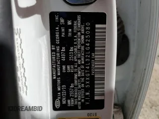 2020 Kia Optima LX z VIN 5XXGT4L32LG425080, wystawiony jako Copart lot #55142055 z przebiegiem 79 485 mil mil oraz Nie do naprawy • Non repairable. Historia ofert i sprzedaży dostępna na DreamBid. Obrazek 12.