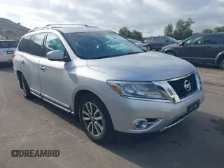 2016 Nissan Pathfinder S with VIN 5N1AR2MN5GC648384, listed as a IAAI auction lot 41925960 with 93,198 mi miles and . Bid and sale history available at DreamBid. Image 1.