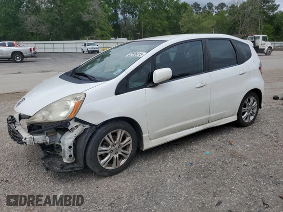 2010 Honda Fit Sport with VIN JHMGE8H44AS026305, listed as a Copart auction lot 52106015 with 0 mi miles and Salvage Title. Bid and sale history available at carsss.com. Image 1.