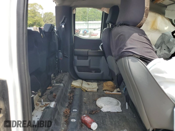2022 Ford F-150 XL with VIN 1FTEX1EB2NKE47152, listed as a Copart auction lot 58503165 with 79,834 mi miles and Salvage title. Bid and sale history available at DreamBid. Image 10.