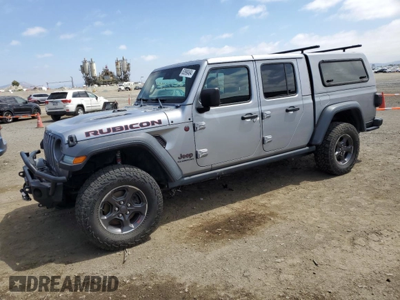 2021 Jeep Gladiator Rubicon with VIN 1C6JJTBG4ML534725, listed as a Copart auction lot 53990494 with 37,478 mi miles and Salvage title. Bid and sale history available at DreamBid. Image 1.