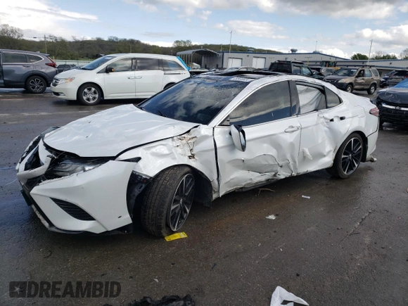 2019 Toyota Camry XSE with VIN 4T1B61HK4KU766467, listed as a Copart auction lot 57965424 with 55,525 mi miles and Salvage Title. Bid and sale history available at carsss.com. Image 1.