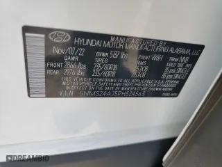2023 Hyundai Santa Fe SEL with VIN 5NMS24AJ5PH524563, listed as a Copart auction lot 50499695 with 49,907 mi miles and Salvage Title. Bid and sale history available at carsss.com. Image 13.