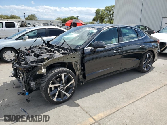 2021 Hyundai Sonata SEL Plus with VIN 5NPEJ4J2XMH132637, listed as a Copart auction lot 50629605 with 49,659 mi miles and Salvage Title. Bid and sale history available at DreamBid. Image 1.