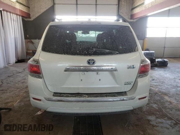 2013 Toyota Highlander Hybrid Limited with VIN JTEDC3EH9D2014297, listed as a Copart auction lot 45854775 with 0 mi miles and Salvage Title. Bid and sale history available at carsss.com. Image 6.