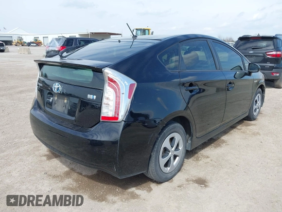 2013 Toyota Prius One with VIN JTDKN3DU6D1729564, listed as a IAAI auction lot 41787817 with 130,153 mi miles. Bid and sale history available at carsss.com. Image 4.