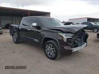 2023 Toyota Tundra 1794 Edition with VIN 5TFMA5AB1PX021419, listed as a IAAI auction lot 41359917 with 41,258 mi miles and . Bid and sale history available at DreamBid. Image 1.