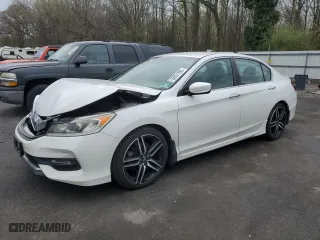 2016 Honda Accord Sedan Sport with VIN 1HGCR2F56GA132414, listed as a Copart auction lot 52891895 with 107,688 mi miles and Salvage Title. Bid and sale history available at carsss.com. Image 1.